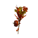 14 inch Faux Pumpkin Pick With Leaves and Berries - Home & Living >> Artificial Flowers - by Gerson