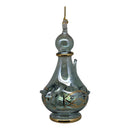 Smoky Sage Genie Bottle with Ornate Gold Filigree