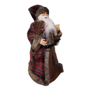 Woodland Cone Santa - Holding a Teddy Bear - 24 Inches Tall