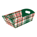 Cookie Tray With Cello Wrap - Holiday Tartan Plaid
