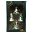 Krebs Value Glass Bell 4 pack - Holly Branch Bell - Christmas >> Ornaments >> Glass - by Christmas By Krebs