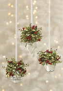 Mistletoe Red Berry Acrylic Gem Ornament -