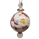 Inside Painted Globe Ornament - Soft Pink Highlights