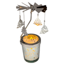 Starry Sky Rotating Candle Holder - Silver with Tree Dangles