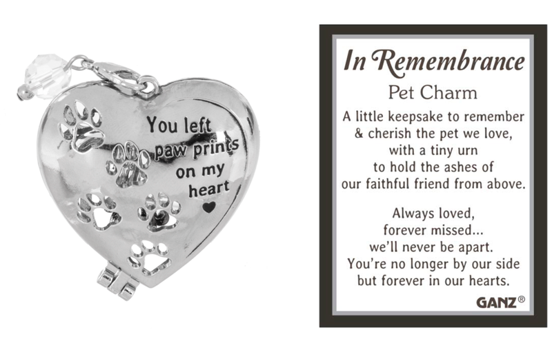 In Remembrance Pet Memorial Charm with Urn