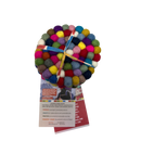 Round Multicolor Felt Wool Ball Coaster