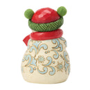 Snowman Pom Pom Hat Figurine