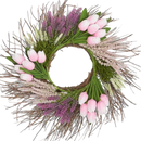 Tulip Heather Wreath on Natural Twig Base