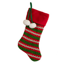Red and Green Chenille Knit Christmas Stocking with Red Cuff - Christmas >> Stockings - by Kurt Adler