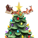 Animated Nostalgic Tree - Green Tree with Santa's Sleigh