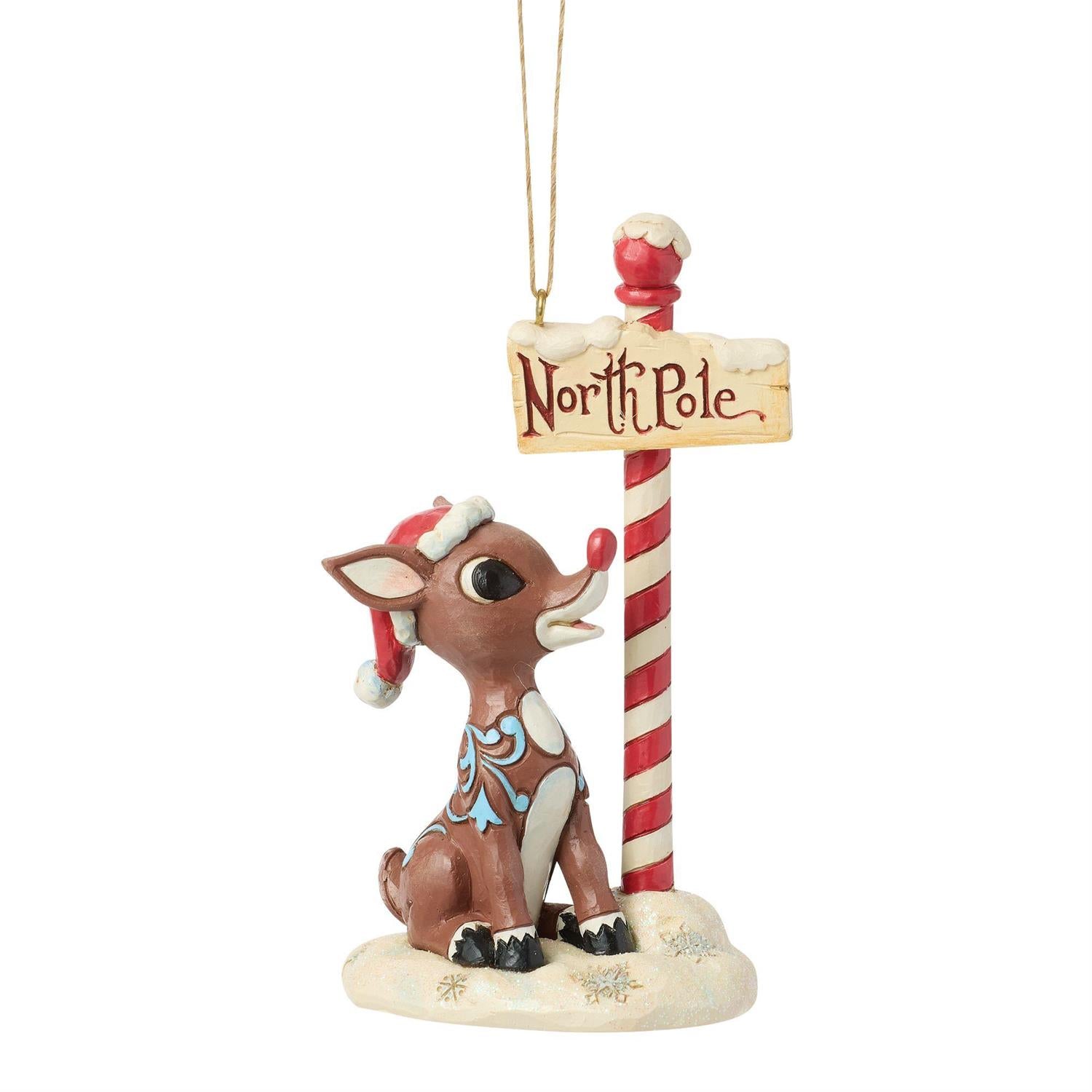 Rudolph by North Pole Sign Ornament – The Country Christmas Loft