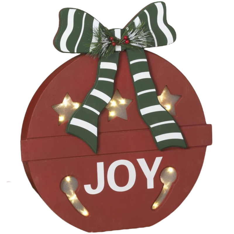 Joyful Holiday Ornament with Lights