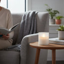 Hand-Poured Wax LED Candle in Frosted Glass - Battery Operated - by Everlasting Glow - view 2