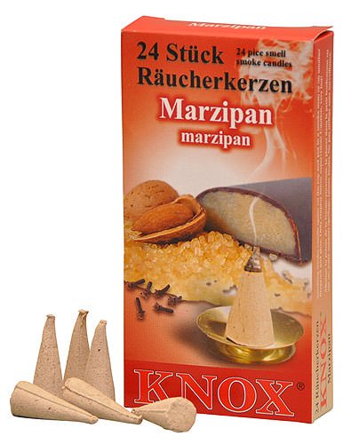Knox German Scented Incense Cones (Pack Of 24) - Marzipan - The Country Christmas Loft