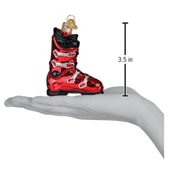 Ski Boot  Glass Ornament