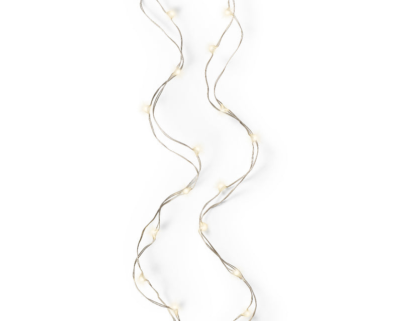 Micro Wire String Lights - 100 LED - Warm White - Silver Wire