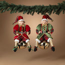 Huge Hanging Elf on a Bell - Green Coat - Christmas >> Figurines - by Gerson - view 2