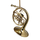 Brass French Horn Ornament with Case