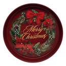 Huge Deep Round 13.5" Tray - Merry Christmas