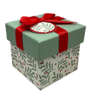 Gift Box Cube for Gift Cards - 3" x 3" - Mistletoe