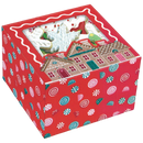Holiday Square Treat Box 2 Pack - Red Candy & Gingerbread