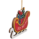 Santa's Sleigh of Wonders: Hand-Painted Plywood Ornament