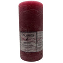 Rustic Pillar Candle - 6 Inch Bordeaux
