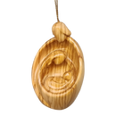 Modern Style Nativity Scene Ornament - Olive Wood - 3.5 Inch