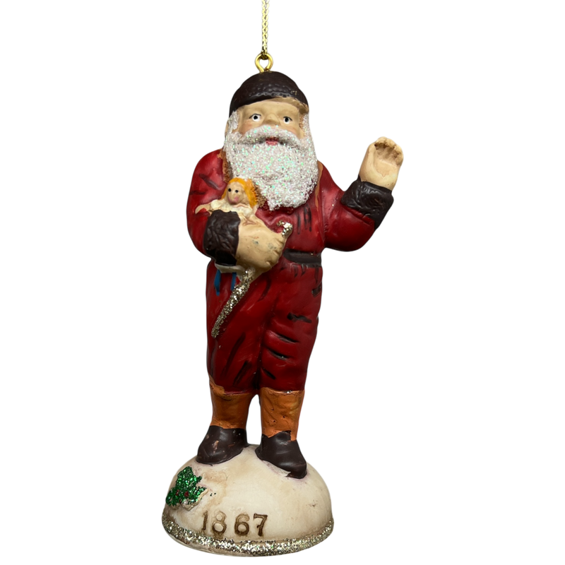 Santa Thru The Ages Ornament - 1867