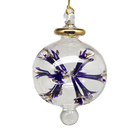 Blown Glass Pierced Starburst Ornament - Purple