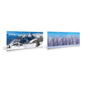 Reversible Village Background - 38 × 13 inch - Wintersport and Forest
