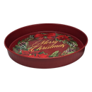 Huge Deep Round 13.5" Tray - Merry Christmas