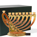 Matashi Hand-Painted Enamel Red Menorah Candelabra - Holidays >> Hanukkah - view 4
