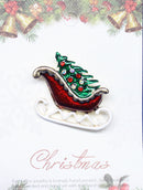 Enamel Finish Pin - Sleigh - The Country Christmas Loft