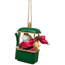 Santa's Ski Gondola Ornament - Green