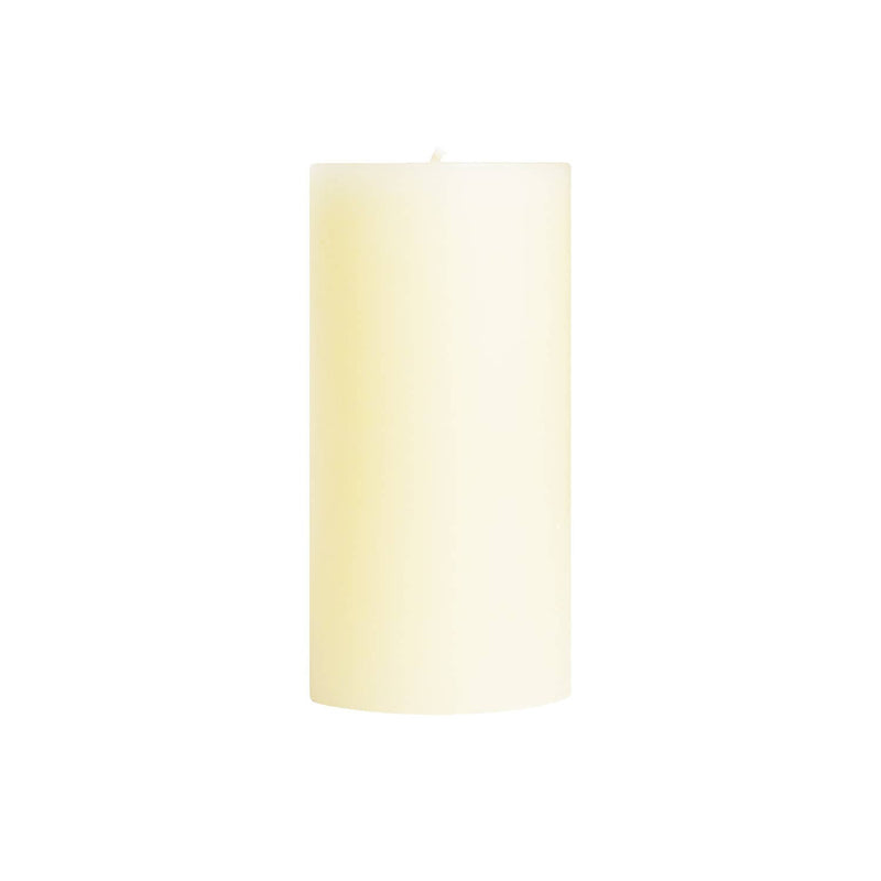 Mole Hollow Unscented Pillar Candle (Shell White) - - The Country Christmas Loft