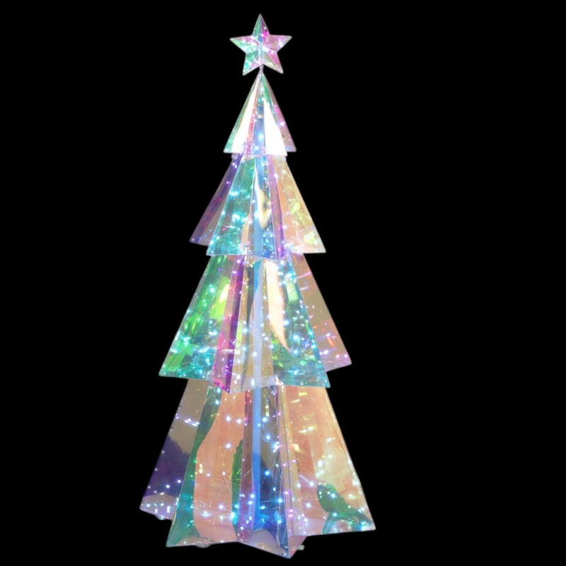 Lighted Holographic Holiday Tree with Remote Control