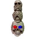 Lighted Stacking Skull Figurine - Holidays >> Halloween - by Gerson - view 3