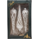 Krebs Value Glass Ornament 3 pack - Frosted Icicles - Christmas >> Ornaments >> Glass - by Christmas By Krebs