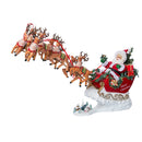 Fabriche Musical Santa With 8 Reindeer - 24 Inch