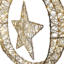 Celestial Radiance: A Golden Star Ornament Aglow - 20 inch