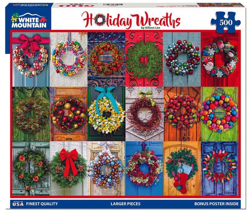 Holiday Wreaths - 500 Piece Jigsaw Puzzle