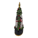 Lighted Tree Shimmer - 6 Inch - Snowman - Christmas >> Snowglobes - by Roman - view 2