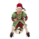 Huge Hanging Elf on a Bell - Green Coat - Christmas >> Figurines - by Gerson