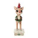 Woodland Rudolph with Cardinal Figurine