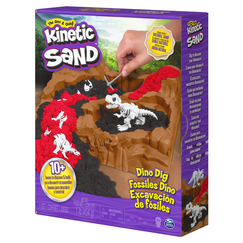 Kinetic Sand Dino Dig Playset with 10 Hidden Dinosaur Bones - The Country Christmas Loft