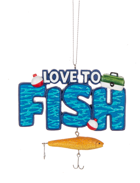 Outdoor Ornaments - Love to Fish