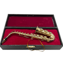 Brass Saxophone Ornament In A Case