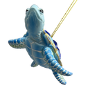 Sea Turtle with Dark Blue Gems Ornament