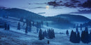 Village Cloth Background - Spooky Forest - 59 x 30 inch